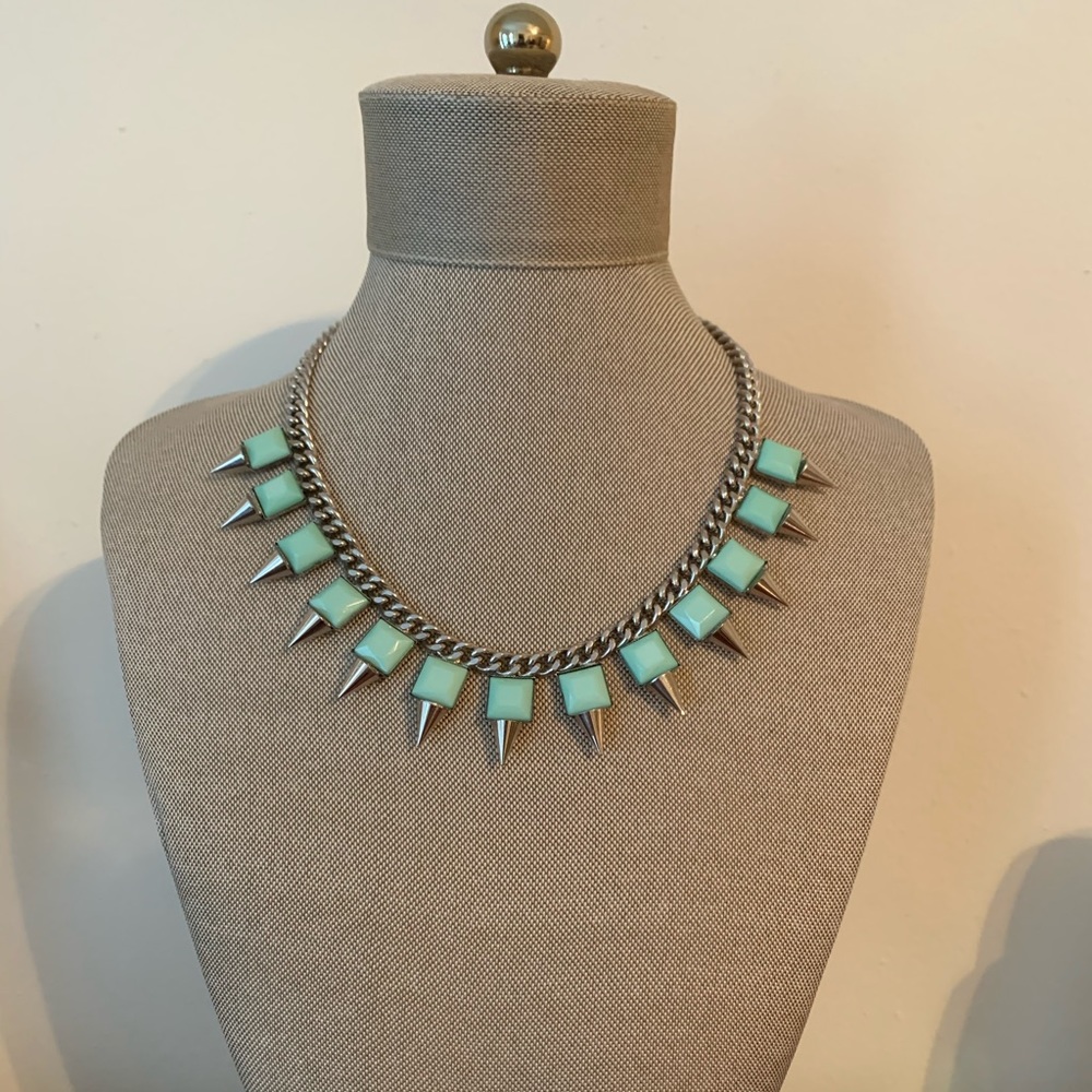 Bloomingdale’s Spike Statement Necklace - Mint